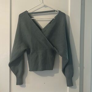 Love tree sage green sweater size small